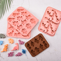 Moules à bonbons en silicone personnalisés en forme de dinosaure Candyer, vente en gros, LFGB, antiadhésifs, sans BPA, pour bonbons gélifiés DIY