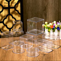 Vente en gros Transparent en plastique Biscuit Gâteau Pâtisserie Dessert Cadeau Conteneur Boîte Emballage Mini Mousse Gâteau Mini Boîtes en plastique