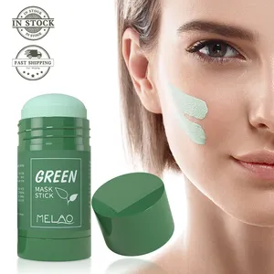 Máscara facial para cuidados com a pele, atacado de rótulos faciais, vara verde, para chá, rugas, cravo, argila branqueadora, beleza orgânica, oem