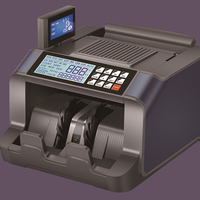 Machine de comptage d'argent de haute qualité GR-728D2 avec écran LCD double écran de détection, compteur de billets de banque