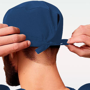 Casquettes <span class=keywords><strong>de</strong></span> travail d'hôpital personnalisées avec logo, couleur unie, pour femmes et hommes, laboratoire, clinique, <span class=keywords><strong>cheveux</strong></span> courts, douces, pour dentistes et médecins - Product Image 4