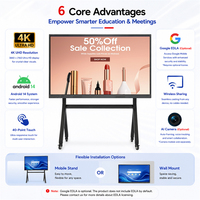 Fabrieks prijs 86 inch interactief plat digitaal whiteboard AI smartboard voor onderwijs
