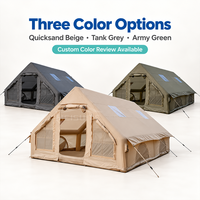 Tente de glamping gonflable de luxe 3x4x2.1m, robuste, avec colonnes d'air de 15cm, imperméable, en tissu Oxford 420D, pour resort en plein air, installation facile