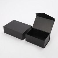 Caja de Regalo de Cartón con Tapa Abatible de Terciopelo Negro de Lujo para Velas |   Empaque Rígido Premium |   Empaque de Regalo Personalizado con Troquelado