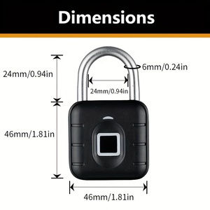 Serratura Intelligente Impermeabile Personalizzata con Logo, Sblocco Digitale Elettronico con Impronta Digitale per Porte in Legno e Vetro, Archiviazione Dati su Scheda di Memoria, SDK - Product Image 3