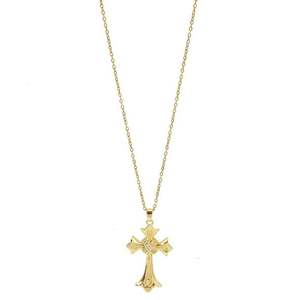 Collana Yugioh Team 24K collane incrociate personalizzate a strati Vintage bohémien pezzi di delicato oro autentico perline in ceramica oro Vancleefs - Product Image 1