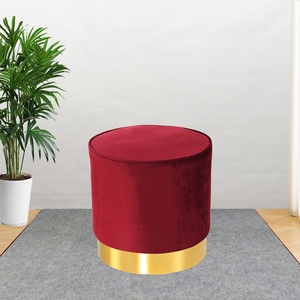 <span class=keywords><strong>Pouf</strong></span> rond en tissu pour salon et chambre à coucher, <span class=keywords><strong>mini</strong></span> tabouret de repos portable pour la maison - Product Image 5
