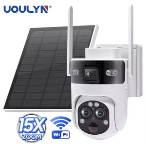 Ubox 6M 5W Nachtzicht 15X Zoom 3-lens Buiten Wifi Netwerk Slimme Draadloze Zonne-energie Aangedreven Beveiligings PTZ CCTV Camerasysteem - Product Image 1