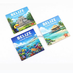 Aimants de réfrigérateur en métal personnalisés à bas prix, souvenirs touristiques des pays Belize Bahamas, aimants photo en fer pour réfrigérateur - Product Image 1