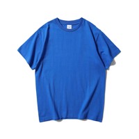 T-shirt surdimensionné en coton lourd 100% coton, col rond côtelé, avec logo OEM personnalisé, style vintage streetwear