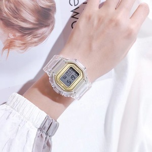 Mode hommes femmes montres or Casual Transparent numérique Sport montre cadeau pour amoureux horloge montre-bracelet <span class=keywords><strong>2023</strong></span> - Product Image 3