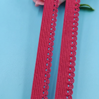 Bande élastique en tissu tricoté Spandex/Nylon avec bordure picot pour vêtements, sacs, chaussures - Fournitures de bricolage