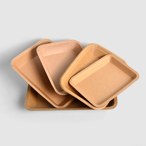 Bandeja de comida desechable Kraft, plato de papel, cuenco para llevar, patatas fritas de pollo para embalaje, patatas fritas, azúcares de pollo para galletas - Product Image 2