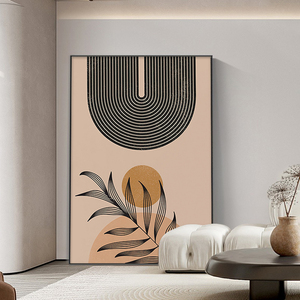 Impressions murales d'art déco avec cadre en alliage d'aluminium doré, décoration mobile à suspendre et vase sur pied pour l'entrée et le couloir - Product Image 2