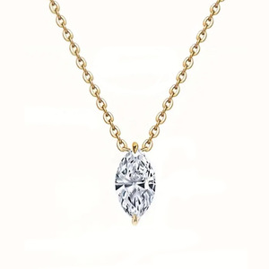 Collar con Colgante Marquise para Mujer, Estilo Francés, Joyería Minimalista de Moda - Product Image 5