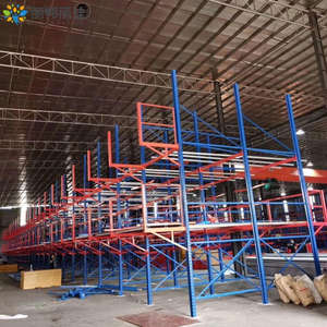 עץ פלדה חיזוק אחסון אחסון כבד-חובה cantiel לופט פלטפורמת צינור אחסון - Product Image 4