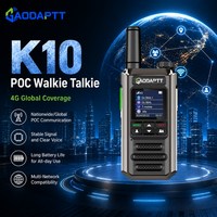 Radio Walkie Talkie GaodaPTT 4G K10 LTE dengan Kartu SIM, Jaringan POC GSM, OEM Didukung, Radio Dua Arah Tanpa Batasan Jarak Jauh