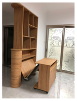 Mécanisme de table escamotable gain de place pour tables murales pliantes, en acier, revêtement poudré gris, design moderne et attrayant pour la vie quotidienne
