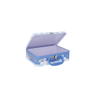 Tin Lunch Box Rectangle Lunch Tin Box With Handle And Lock
