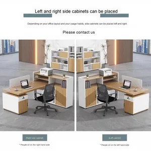 Chaise de bureau moderne de luxe pour deux personnes, poste de travail double simple pour gestionnaires et superviseurs, idéale pour les bureaux financiers - Product Image 4