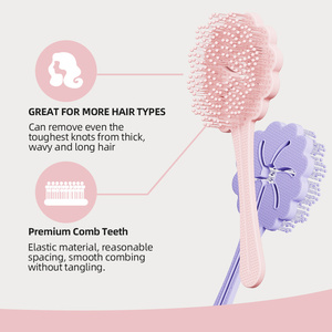 Brosse à cheveux démêlante et lisse de vente directe d'usine pour le massage du cuir chevelu brosse à lisser les cheveux à usage quotidien - Product Image 4