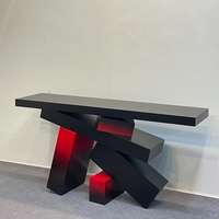Meubles de salon au design unique Table d'entrée Villa Salon Couloir Console en bois