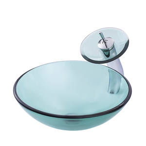 <span class=keywords><strong>Lavabo</strong></span> de Vidrio Transparente Color <span class=keywords><strong>Verde</strong></span> AQ1002 - Product Image 3