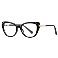 Monture de lunettes optiques Partagas en TR90 œil de chat avec charnière à ressort, anti-lumière bleue, pour femmes