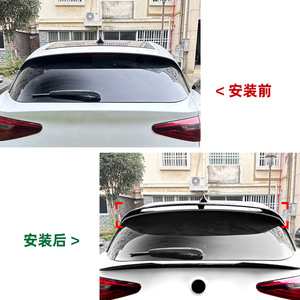 Alfa Romeo Stelvio 2017 Rear Trunk Wing Piano Black Carbon Fiber Texture ABS Spoiler for Europe - Product Image 4