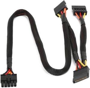 Pcie-e 5 Pin maschio a 3 cavi di alimentazione modulari femmina adattatore PSU cavo con manicotto per OCZ <span class=keywords><strong>ZT</strong></span>/GreatWall 34 pollici - Product Image 4