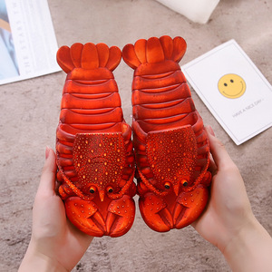 รองเท้าแตะลายกุ้งเครย์ฟิชสำหรับฤดูร้อนแบบ unisex, รองเท้าแตะลายกุ้งล็อบสเตอร์การ์ตูน, รองเท้าชายหาดลายตลกสำหรับผู้ชายผู้หญิงไซส์ใหญ่ - Product Image 2