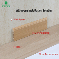 Plinthe Moderne Professionnelle Personnalisée 100mm Haute Densité >1900Kg/m Écologique Durable Résistante à l'Eau Décorative SPC pour Appartement