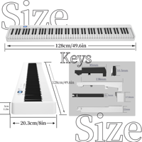Instrument de musique chinois 88 claviers Piano pliant Piano numérique professionnel intelligent Piano pliant redéfinissant Portable