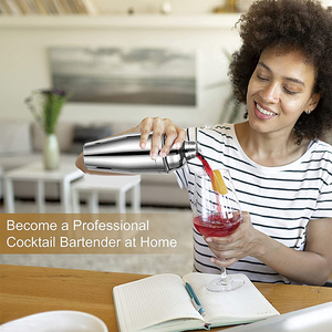 Kit de mixología de barman de acero inoxidable, conjunto de accesorios de barra de soporte, coctelera mezcladora de <span class=keywords><strong>bebidas</strong></span> mezcladas <span class=keywords><strong>para</strong></span> fiesta en casa y Bar, venta al por mayor - Product Image 4