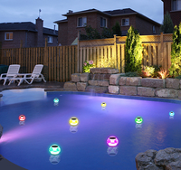 Piscine sous-marine LED, éclairage décoratif, jardin, cour, lampe de piscine flottante étanche, énergie solaire flottante, vente en gros