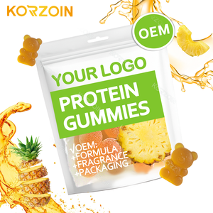 Compléments alimentaires OEM sans sucre, végétaliens, riches en protéines, compléments nutritionnels, gommes protéinées, oursons à l'<span class=keywords><strong>ananas</strong></span>, bonbons, collations - Product Image 1