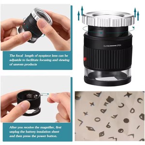Lente d'<span class=keywords><strong>Ingrandimento</strong></span> Tascabile 30X con Scala, Luce LED UV, <span class=keywords><strong>Occhiali</strong></span> Ingrandenti Illuminati, Focale Regolabile, Lente HD <span class=keywords><strong>per</strong></span> Gioielli e Lettura - Product Image 4