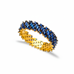 Anillo de piedra Baguette elegante turco para mujer, joyería de plata de ley 925 artesanal, venta al por mayor - Product Image 2