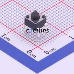 K2-1109DP-A4SW-01 Tactile Switch Through hole-4P,4.5x4.5mm Switch Single Pole Single Throw Round Button 2.5N Through Hole - Product Image 1