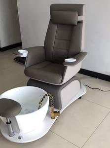 Уникальный дизайн, Лидер продаж, роскошное стильное оборудование для массажа ног, серое современное педикюрное кресло для спа-салона с насосом - Product Image 4