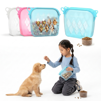 Pochette d'entraînement étanche à fermeture magnétique, de qualité alimentaire, portable, pour collations, pour chien, chiot, promenade, alimentation, sac à friandises pour animaux de compagnie en silicone
