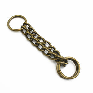 Venta al por mayor de metal hierro negro/latón antiguo martingala media cadena collar gargantilla perro Collar con <span class=keywords><strong>1</strong></span> pulgada 25MM O anillo cadena martingala - Product Image 6