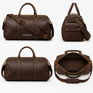 Bolsa de Viaje Vintage 2026 con Logotipo Personalizado, Bolsa de Viaje de Cuero PU de Gran Capacidad, Diseño Ligero, Bolsas de Viaje de Fin de Semana a la Moda - Product Image 2