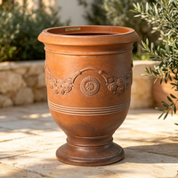 Ukiran Pola / Vas Bunga Plastik, Pot Tanaman Luar Ruangan, Vaso De Planta Para Jardim