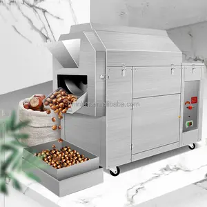 Food business almond soybean groundnut roasting machine for oil and butter production line