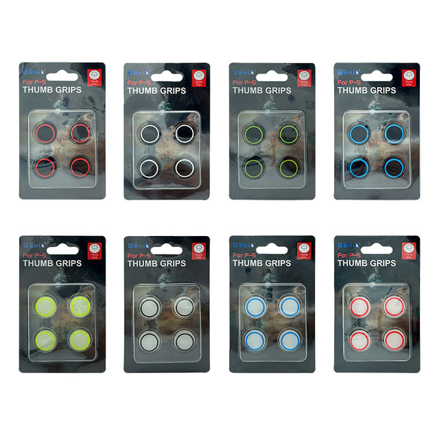 4 in 1 Silicone Joystick Cap Analog Thumbstick Cover Grip Set for Playstation 5 PS5 PS4 Controller Thumb Grips Protection
