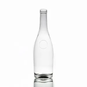 Bouteille en verre clair de 750ml de Gin Vodka bouteilles en verre givré pour le Whisky