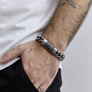 yunnique <b>Titanium</b> Steel <b>Chain</b> Bracelet Geometric Design Unisex Fashion Jewelry - Product Image 1