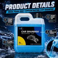 Shampooing professionnel pour lavage de voiture à la mousse de neige, savon à haute mousse concentré, nettoyage automobile, rapport de dilution 1:100, parfum personnalisé, 5 gallons