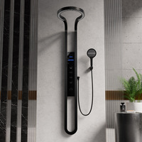 Ensemble de douche mural de luxe en acier inoxydable allemand, avec cascade rotative, multifonction, à pression accrue, pour usage domestique
